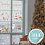 Santa Friends with Snowflakes Christmas Window Decal