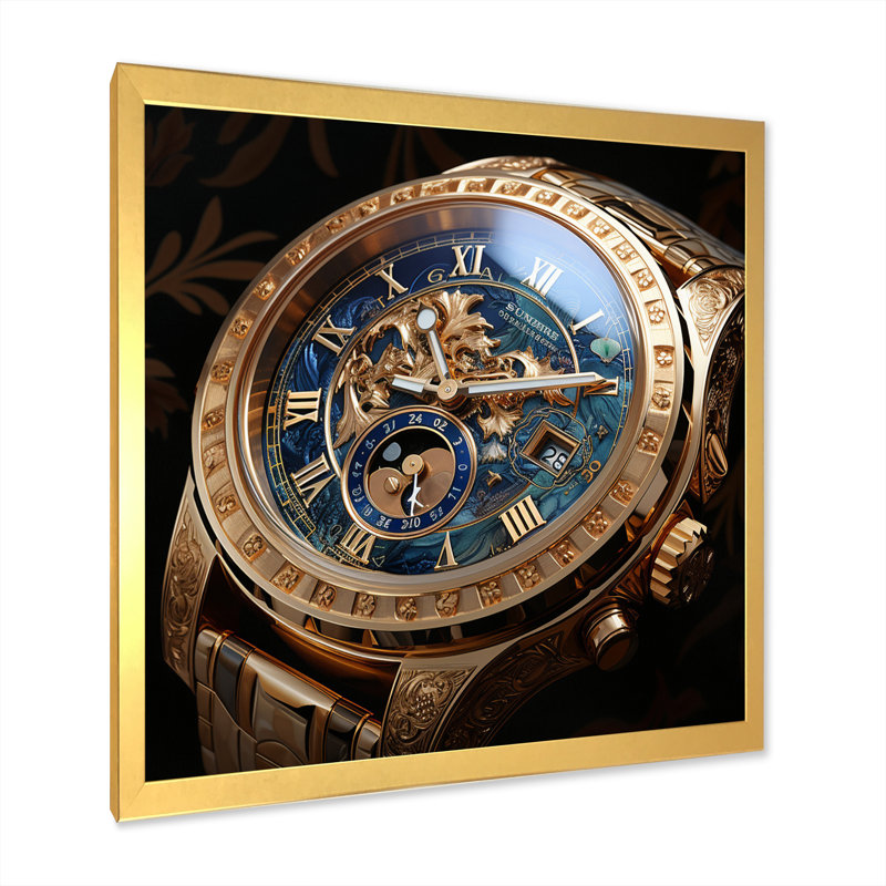 Luxury Luxury Golden Precision - reproduction sur toile, Cadre doré à une seule photo, H 24 po x l 24 po x P 1 po