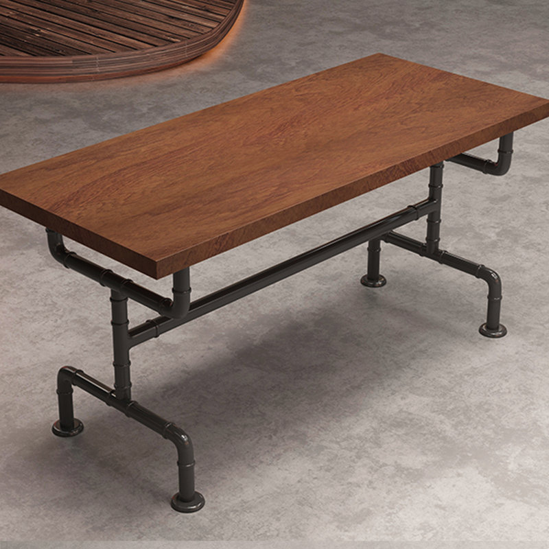 Kanaja Solid Wood Top Trestle Dining Set, 29.6"H x 27.6"L x 63"W