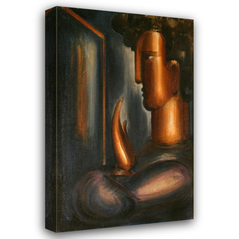 "Avant le miroir" par Oskar Schlemmer - Art mural sur toile tendue avec châssis, H 24 po x l 17 po