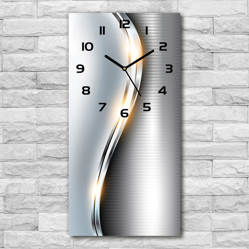Jamerion Glass Wall Clock, Grey/Black