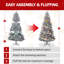 Arbre de Noël artificiel vert enneigé 7 pi avec 1200 pointes de branches réalistes, arbre de Noël avec aiguilles en PVC et en polyéthylène, branches articulées et support en métal robuste, décoration de Noël moelleuse pour la fête au bureau à domicile-1877298617