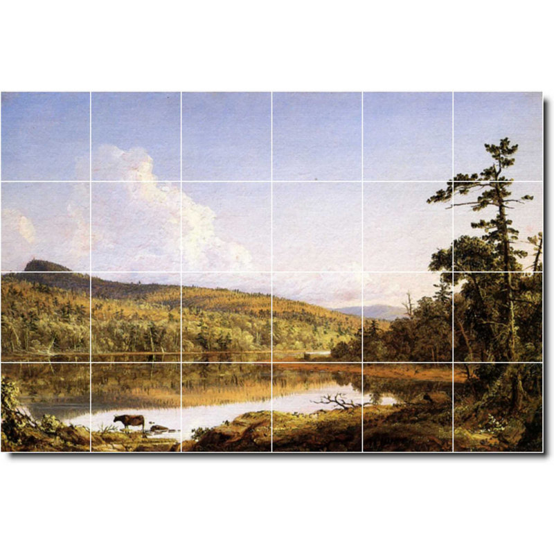 Carreau de céramique décorative 36 po x 24 po 6 po x 6 po, Paysage 01759
