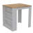Elkins 3-Drawer Kitchen Island White and Pine-1346763194