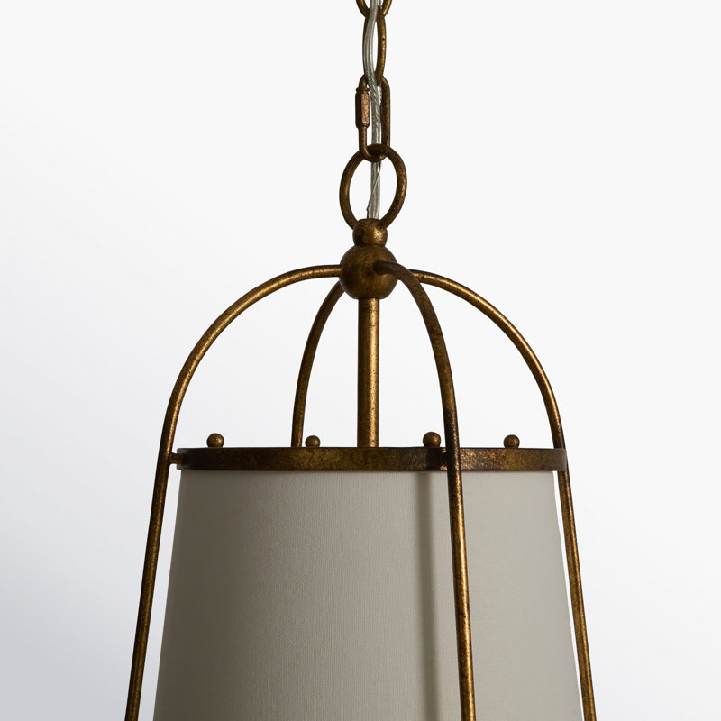 Stonington 1 - Light Single Cone Pendant by Chapman & Myers, Antique Gild