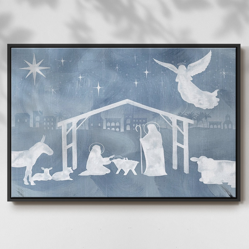 Star of Bethlehem Collection A, reproduction d'art sur toile, H 17 po x l 25 po x P 1,5 po, Noir