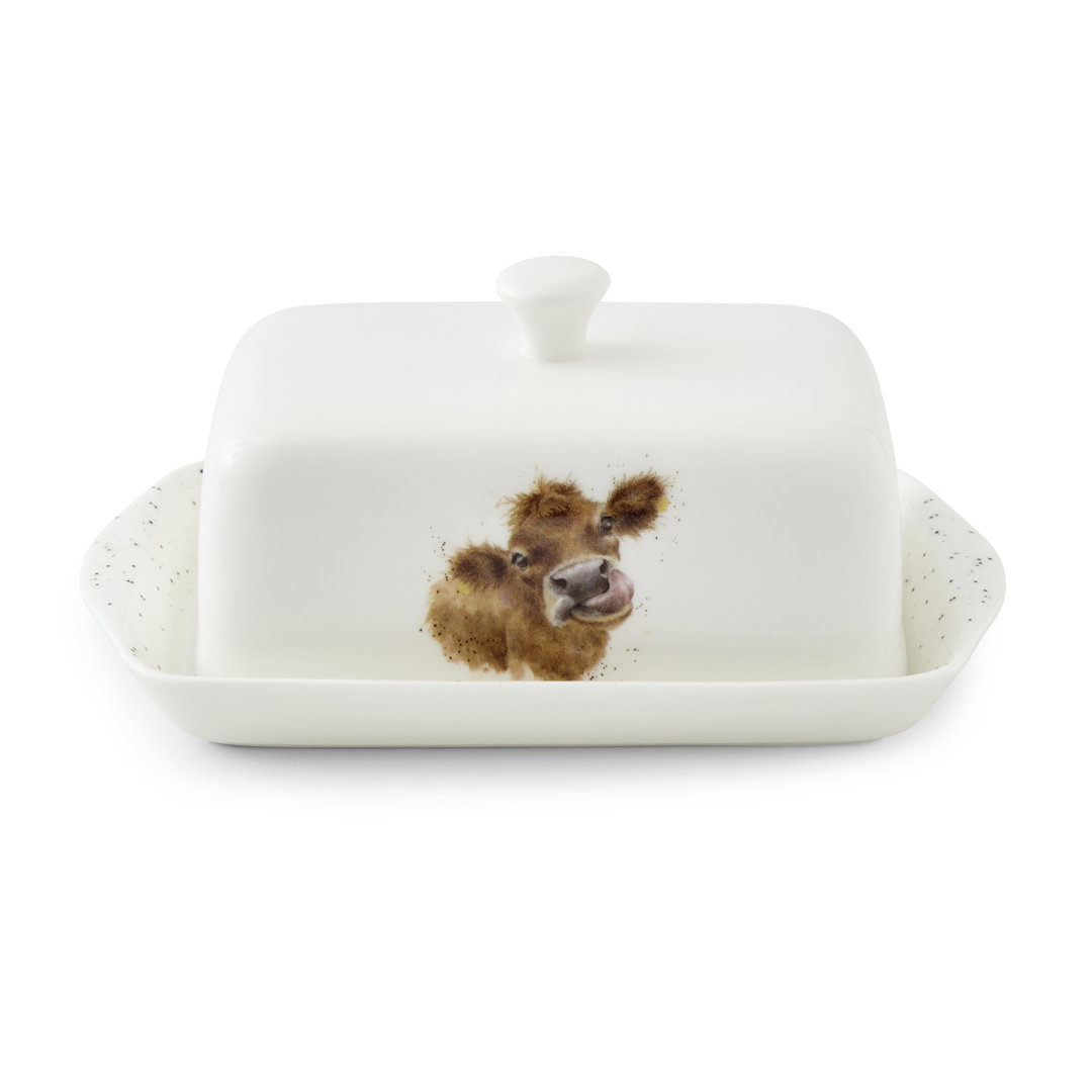 Wrendale Designs Covered Butter Dish - Cow - Image 3
