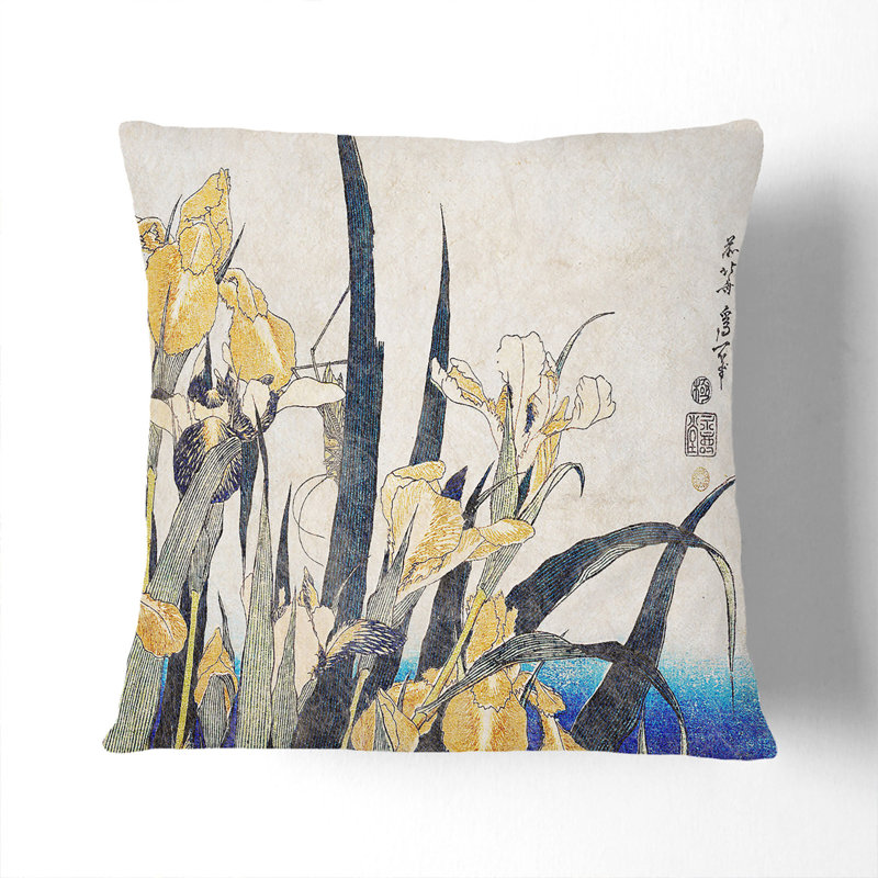 Floral Square Throw Cushion, Black, 40cm H x 40cm W x 15cm D