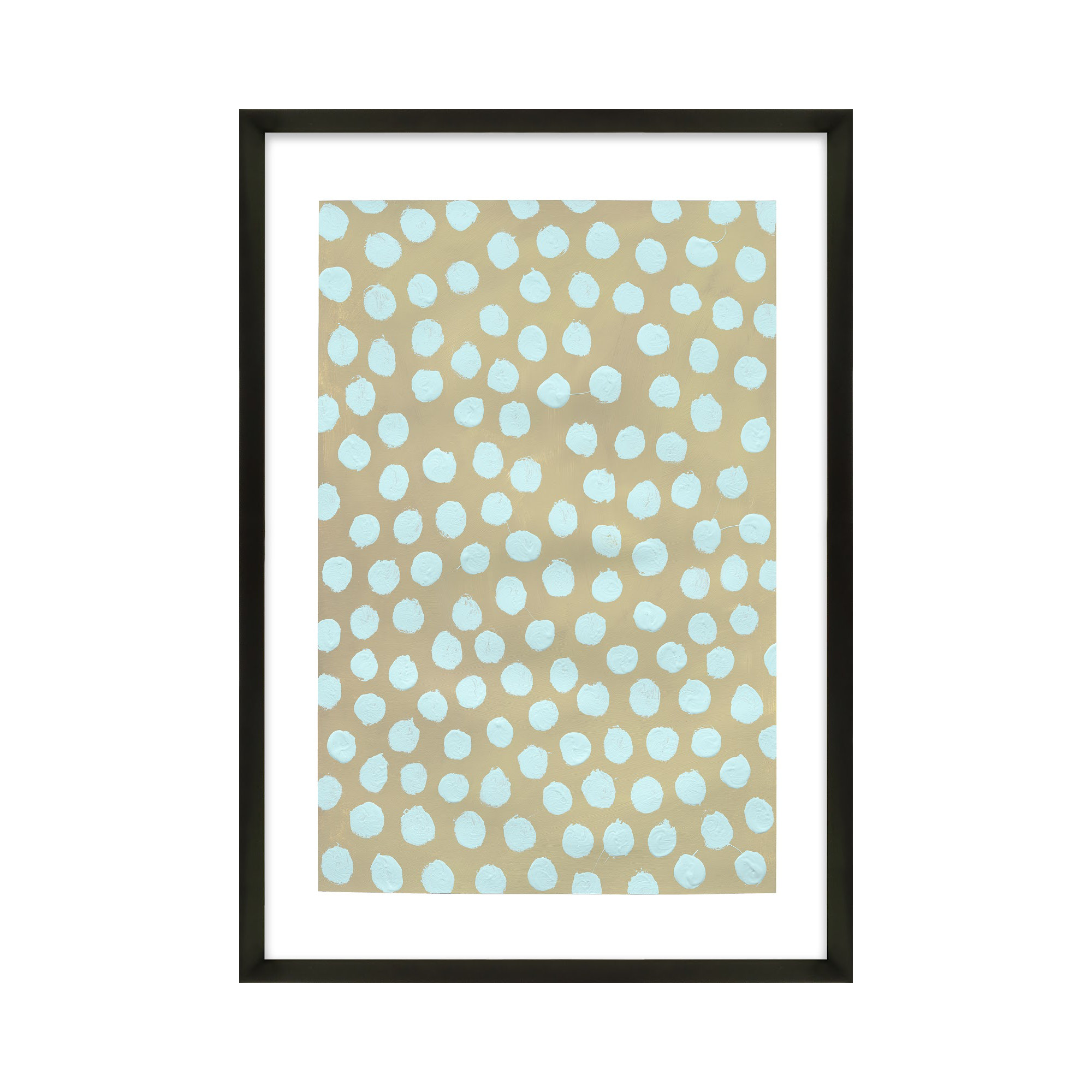 Cloud On Khaki by Michela Sorrentino, 38" H x 26.5" W x 1.25" D, Black