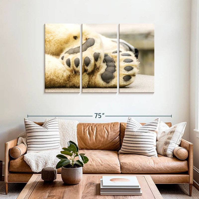 Brampt Polar Bear Paws, 36" H x 57" W
