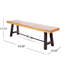Banc robuste en bois franc pour espaces extérieurs-1789868459