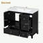 Meuble-lavabo moderne de 36 pouces avec chargement USB, deux portes et trois tiroirs avec meuble-lavabo, petit meuble-lavabo avec lavabo simple - robinets non inclus-640107546