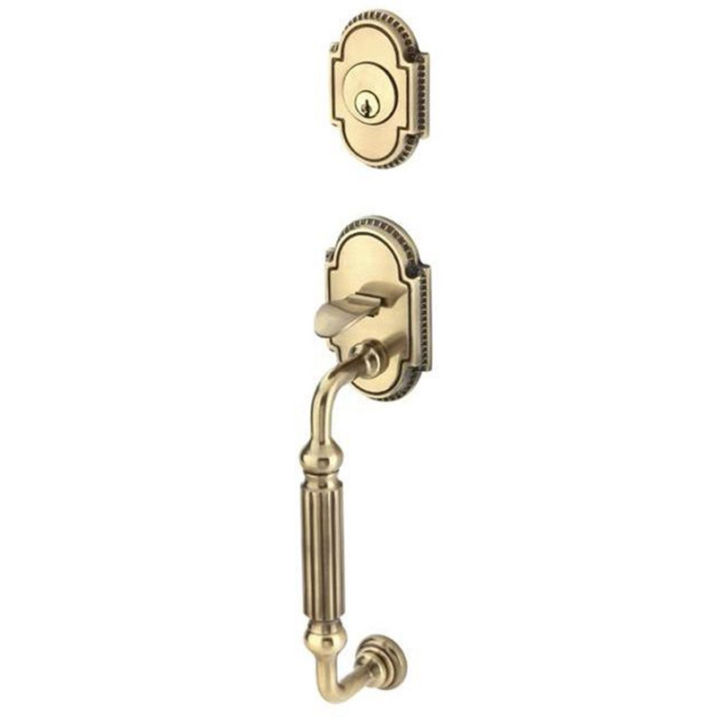 Emtek Knoxville Sectional Dummy Tubular Entryset, Satin Nickel, Athena Lever, Left Handed