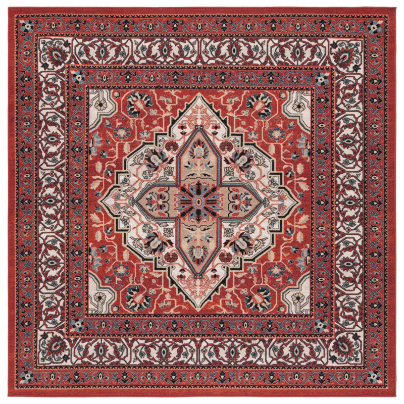 Journey Performance Machine Washable Oriental Rug, Square 6'7"