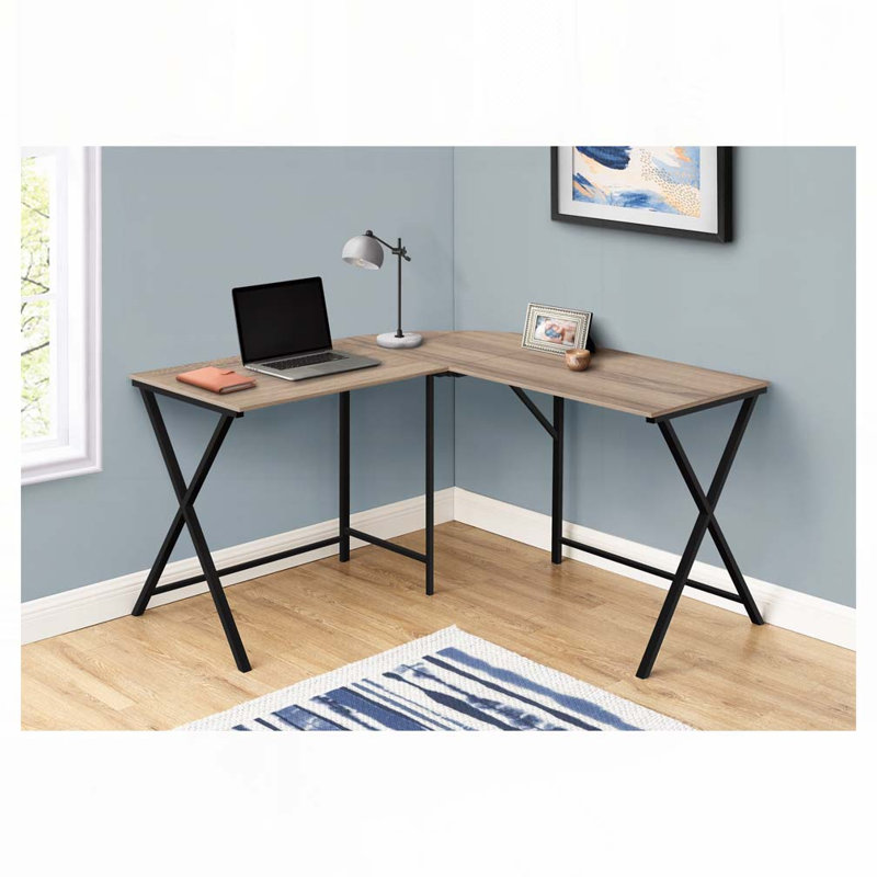 Bureau d'ordinateur en L Home Office, Taupe