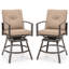 Tabouret d'extérieur 23 po avec coussin Ruthwynn