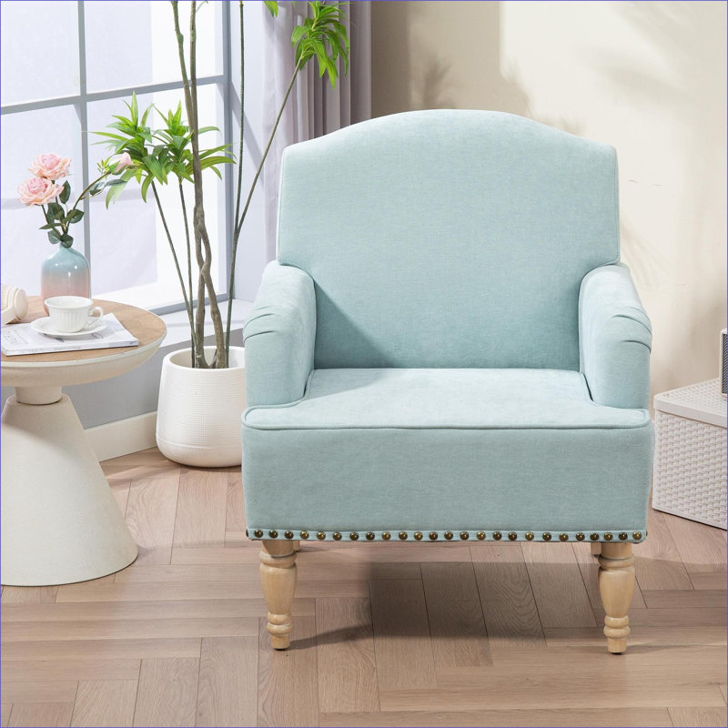 Fauteuil d'appoint rembourré en tissu Sage Green