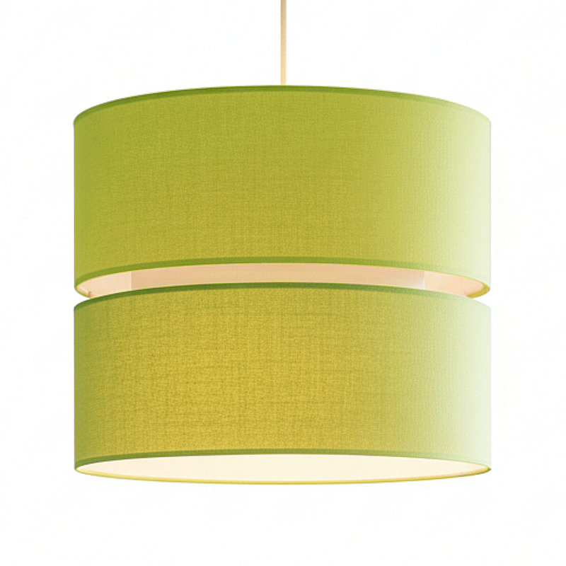21.5cm H Cotton Drum Pendant Shade ( Screw On ), Sage