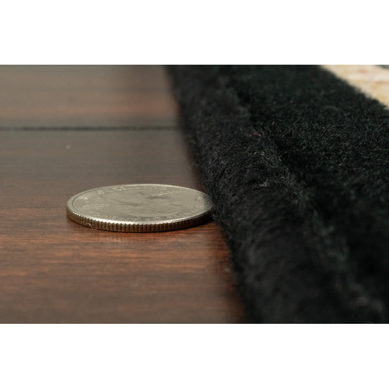 Tapis noir en laine evans Cirro, Rectangle 2 pi 2 po x 4 pi 3 po