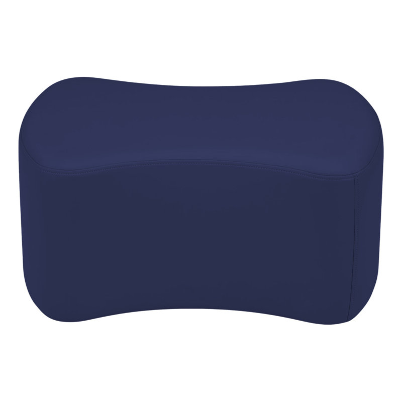 Pro Series Upholstered Bowtie Ottoman 12" Height, Navy