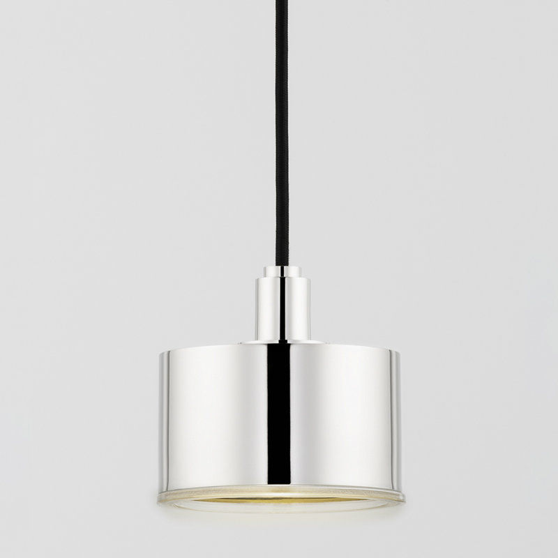 Nora 1 - Light Aged Brass Unique/Statement Pendant, Polished Nickel