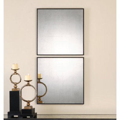 Pinerolo Wood Flat Wall Mirror