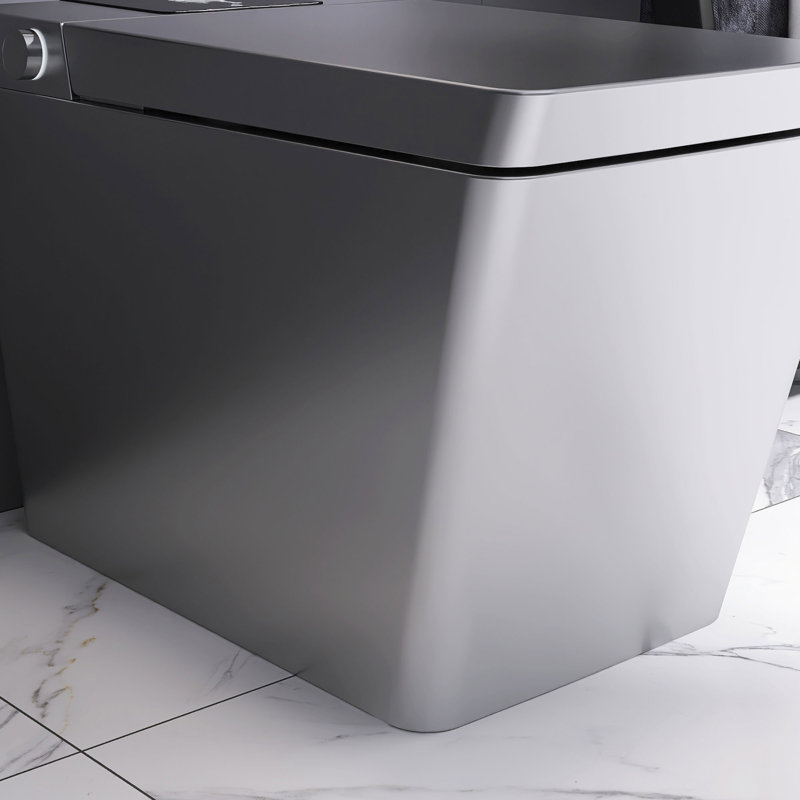 Toilette intelligente en céramique avec siège chauffant, Gris