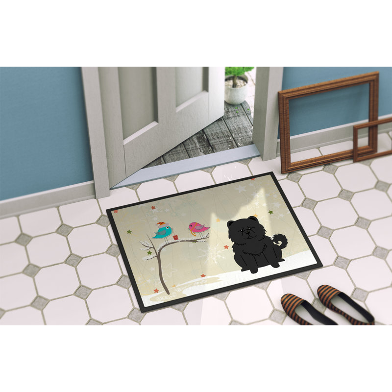 Tapis d'extérieur antidérapant Ciboney, Rectangle 2 pi x 3 pi, Noir