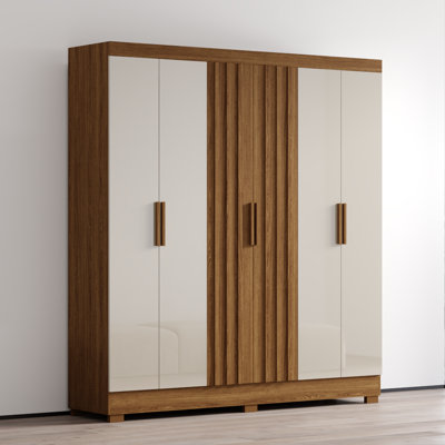 Valencia 76.8" Armoire with Adjustable Shelves, Hanging Rod