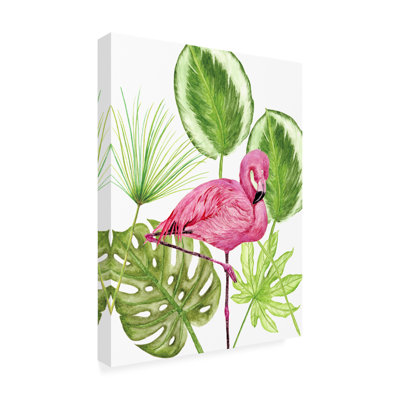 Toile d'extérieur Melissa Wang «Tropical Flamingo II»