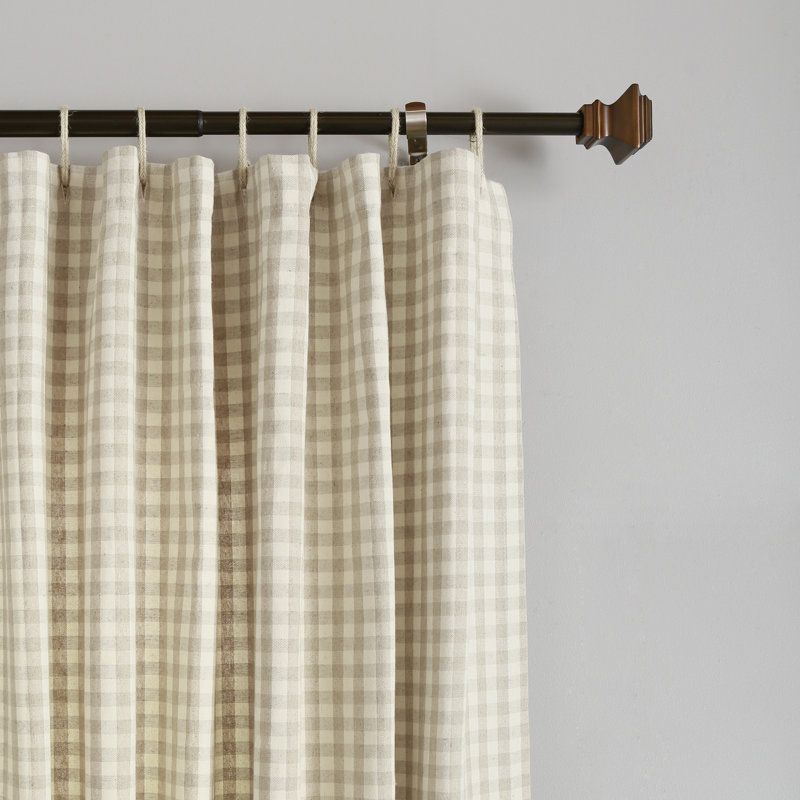 Paire de rideaux semi-transparents avec pattes Olivarez, l 52 po x L 84 po