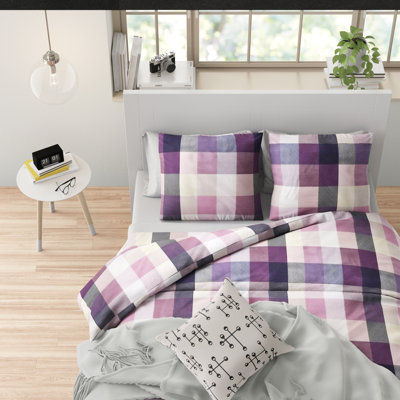 Adalia Plaid Duvet Cover Set with Pillowcases