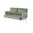 Mariano Steel Loveseat And Table-36793348-36793350