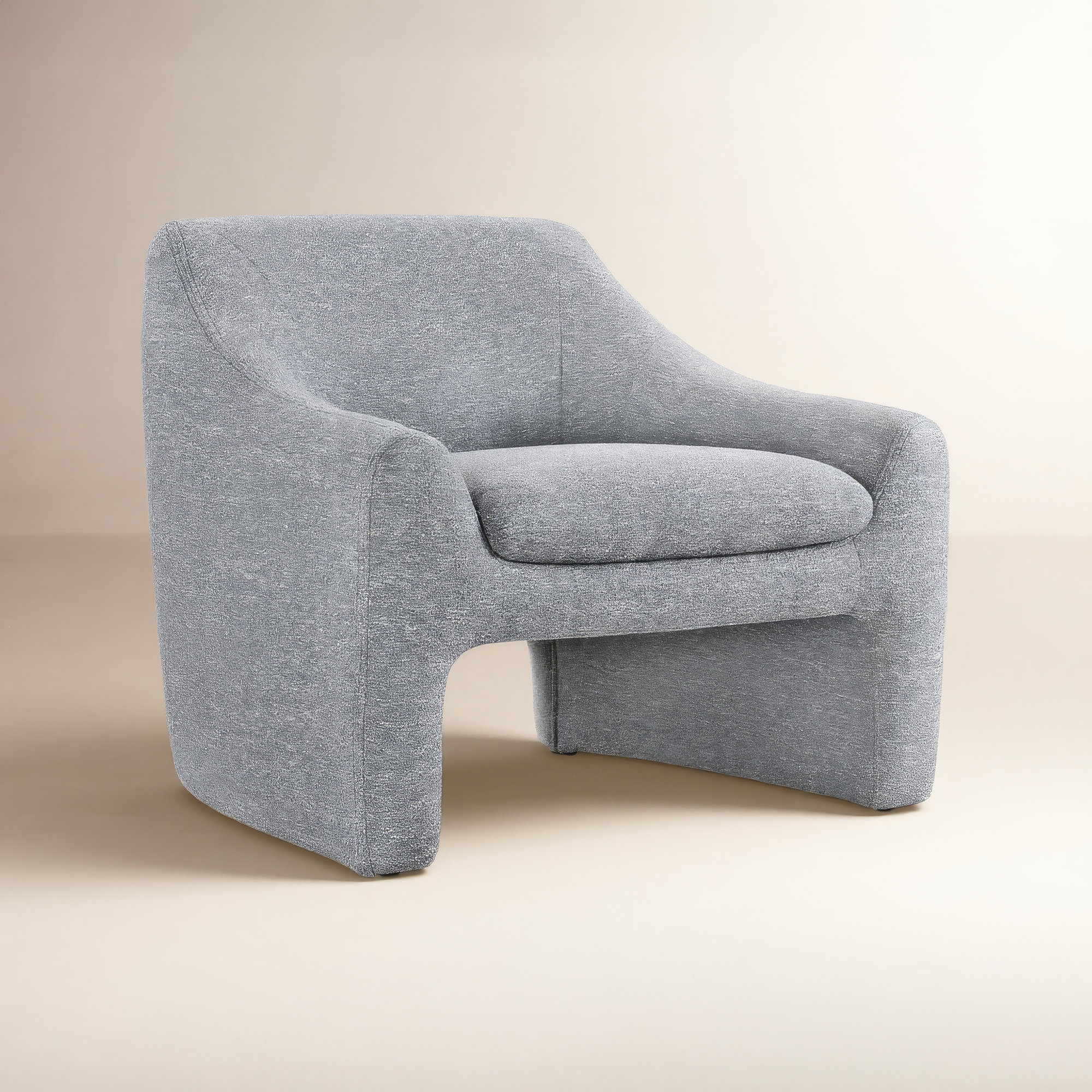 Addi Upholstered Armchair, Nathan Sky Tweed