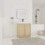Meuble-lavabo sur pied simple 30 po avec plateau en résine Chalco