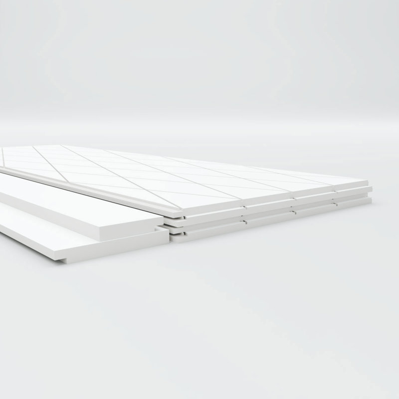Panneaux muraux blancs 94,5 "(paquet de 4), L 40 po