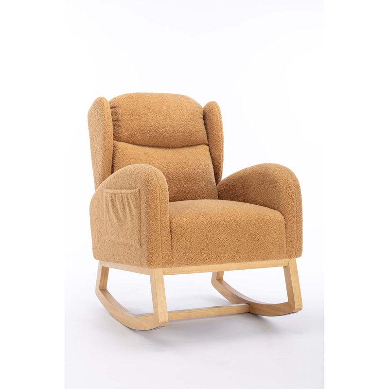 Chaise berçante avec pieds en bois paquet