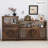 Dark-coffee Solid Wood Sideboard-315631642