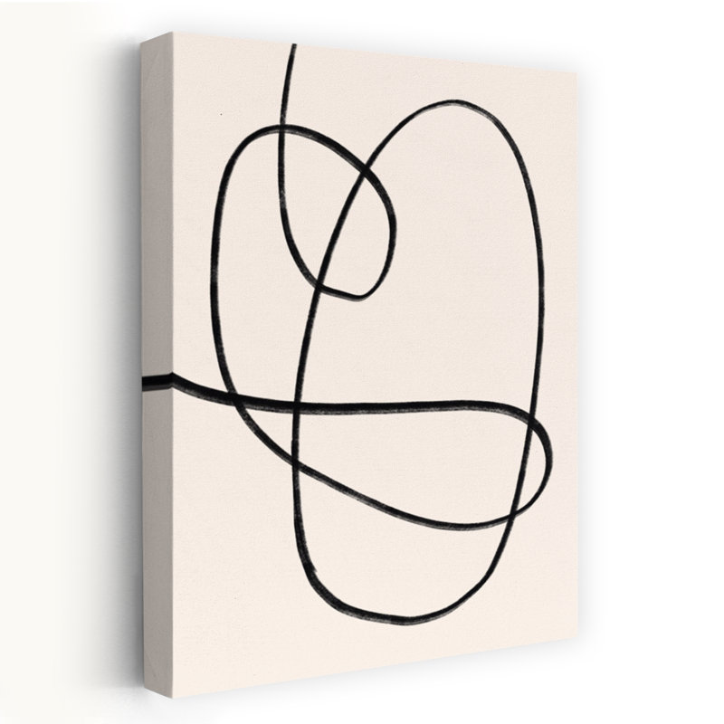 «Abstract Flowing Line Abstract Contemporary Elegant Art», reproduction d'art murale, H 48 po x l 32 po