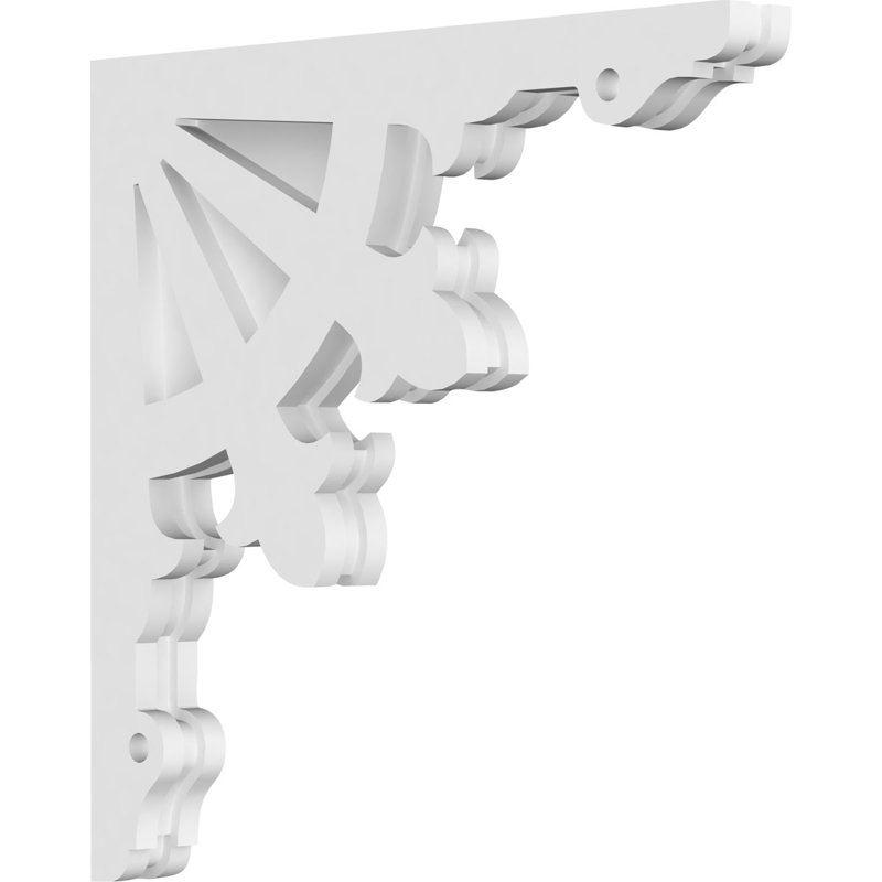 1 7/8"W X 18"D X 18"H Riley Architectural Grade PVC Corbel, 18" H x 18" W x 1.875" D