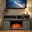 58'' Media Console TV Stand for TVs Up to 65", Entertainment Center with Included Electric Fireplace-383999238