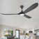 3-Blade Indoor Smart Ceiling Fan with Light and Remote/APP Control,3 LED Colors,6 Speed Noiseless DC Motor,Timer