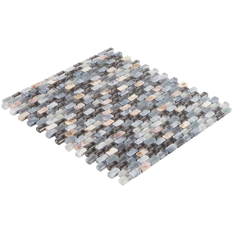 Paragon Moon Jewel Mini Brick Pattern Tile, Surf Periwinkle Purple