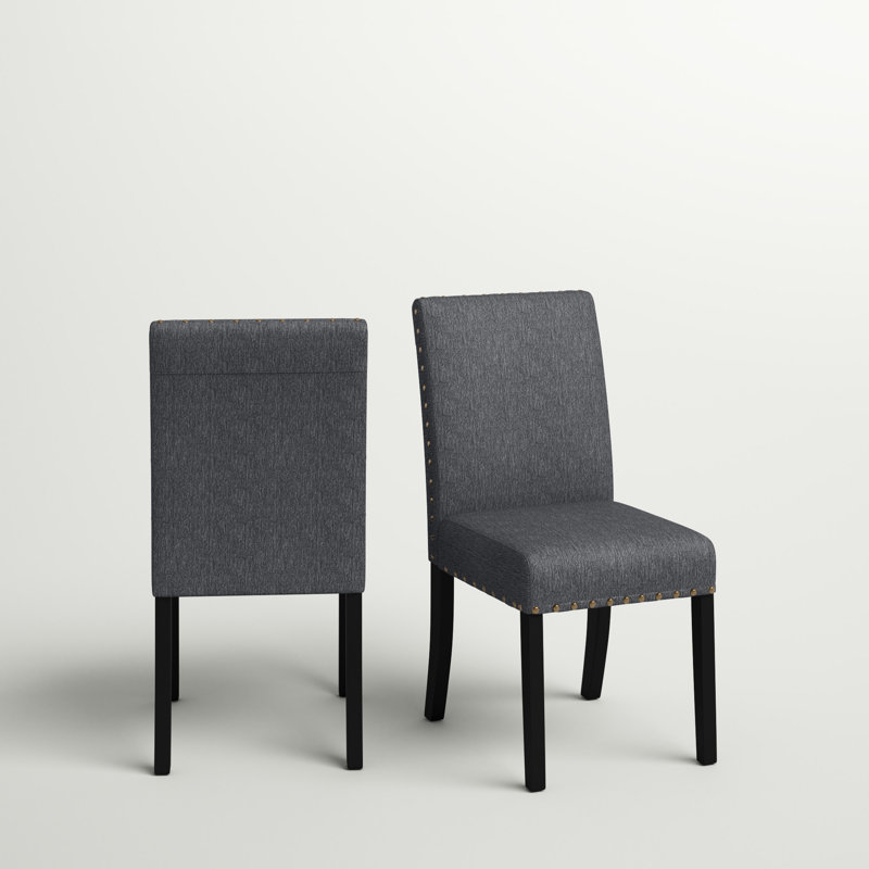 Durst 19'' H Upholstered Parsons Chair, Granite Gray