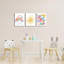 Toile, ensemble d'art sur toile, ensemble de 3, Sun Cloud