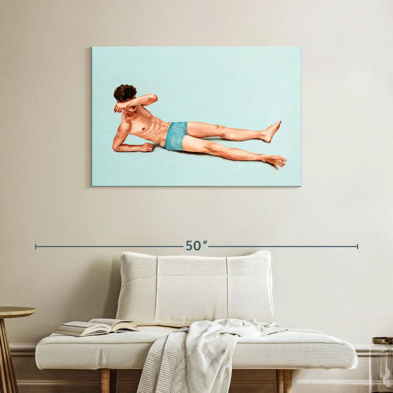 Blue Beach Boy, 26" H x 39" W