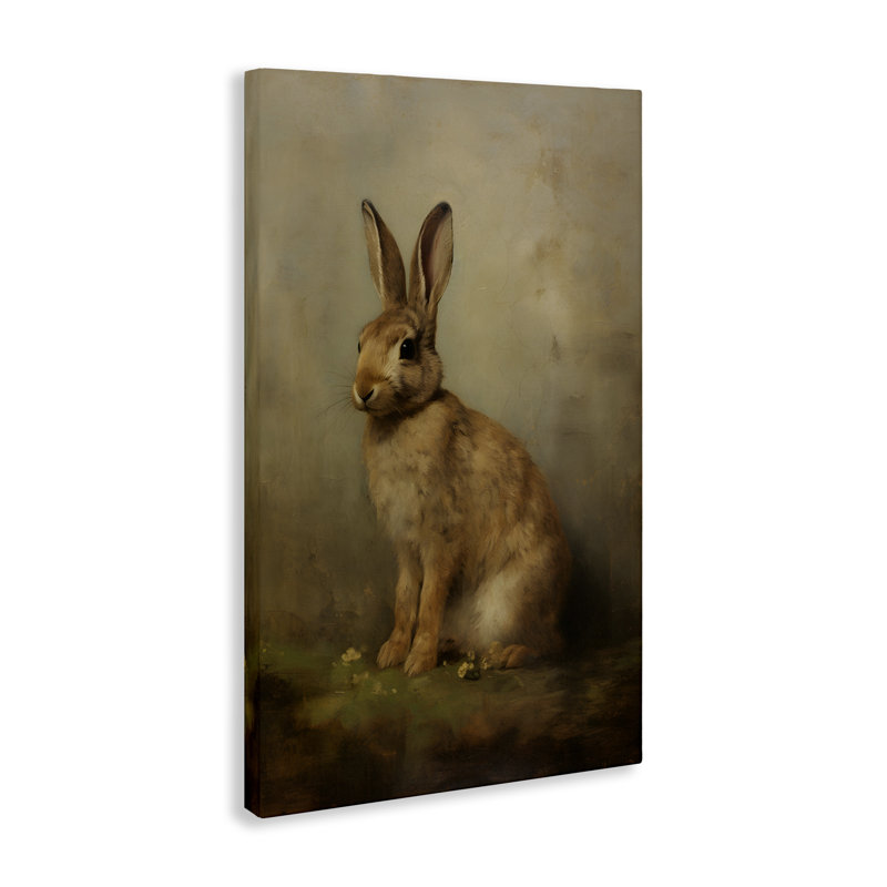 «Brown Bunny Portrait» par Petal Prints Design, H 36 po x l 24 po