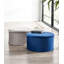 Rasch 56cm Wide Velvet Round Solid Colour Ottoman with Storage-359845976