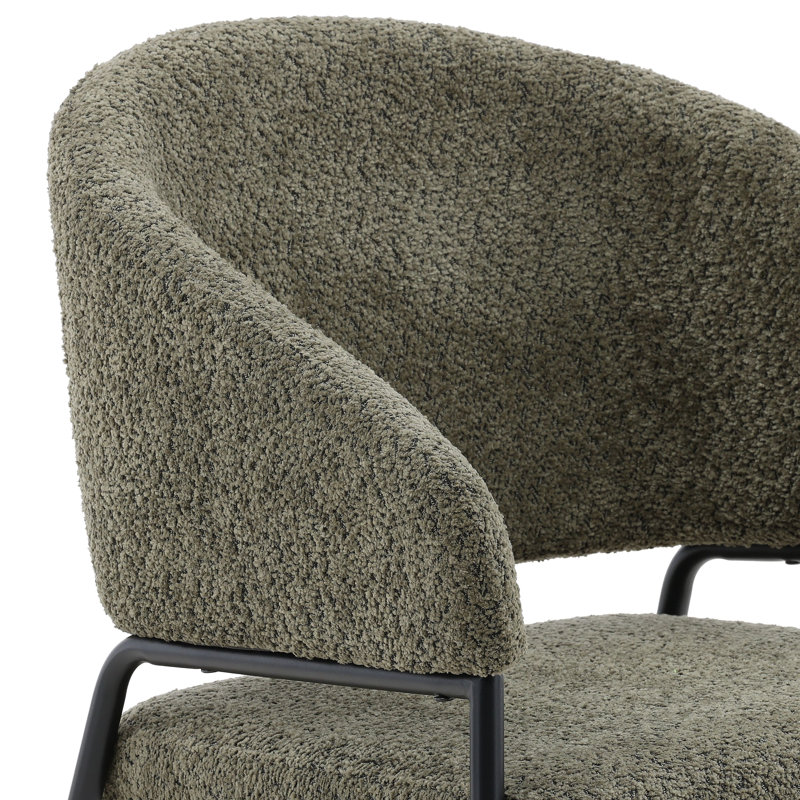 Cathey Upholstered Dining Chair, Fabric Olive