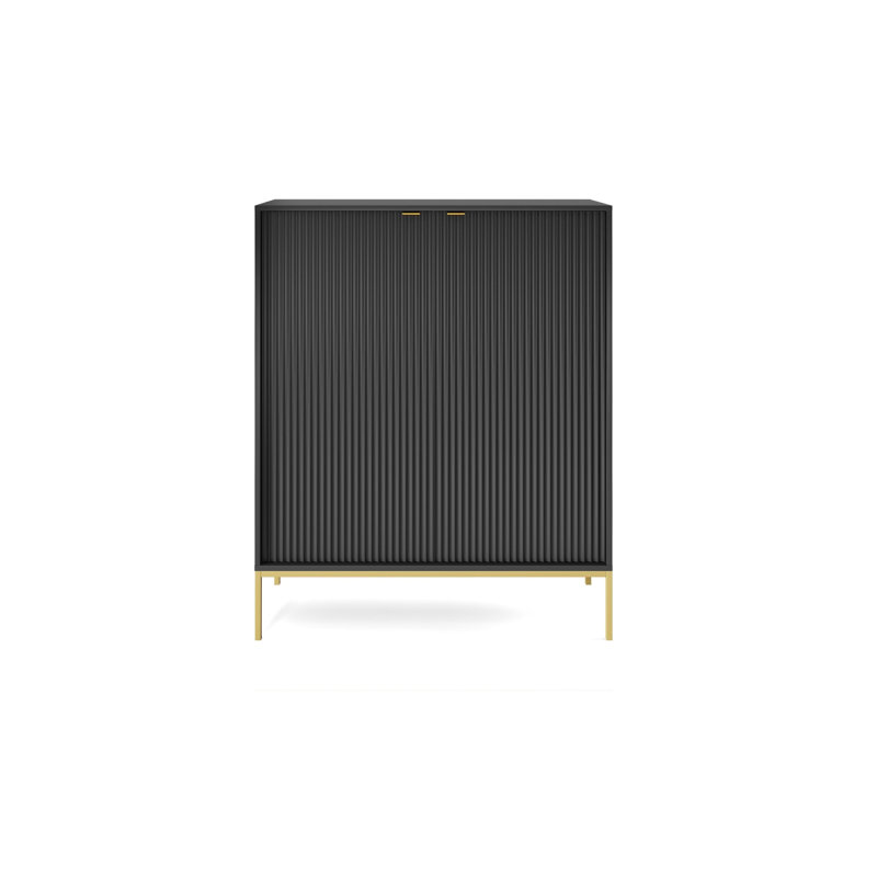Bernhardine 104cm Sideboard, Black/Golden
